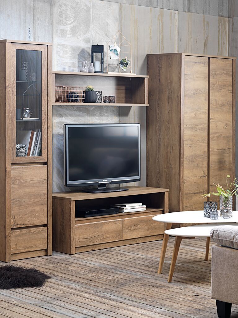 Kệ TV | VEDDE | gỗ công nghiệp | màu sồi đậm | R130xS53xC53cm