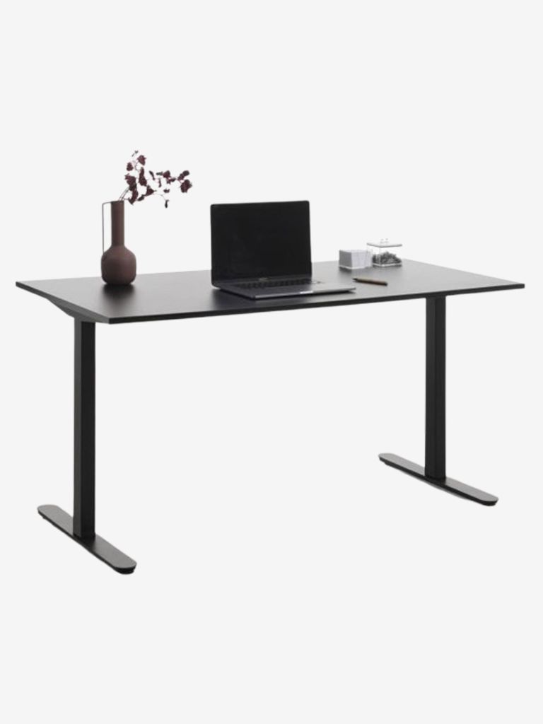 Bàn làm việc | STAUNING | gỗ công nghiệp/thép | đen | R80xD160xC75cm