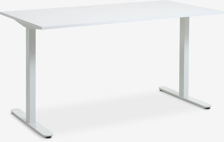 Bàn làm việc | STAUNING | gỗ công nghiệp/thép | trắng | R80xD160xC75cm