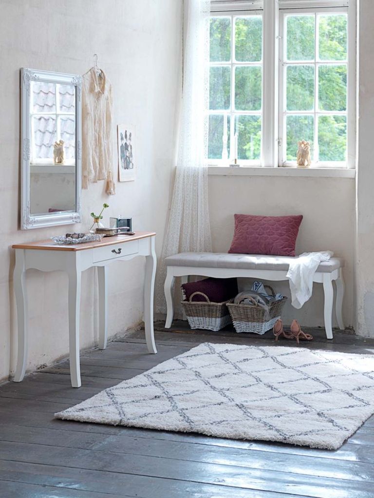 Gương | NORDBORG | gỗ tự nhiên | trắng | R72xS3xC90cm