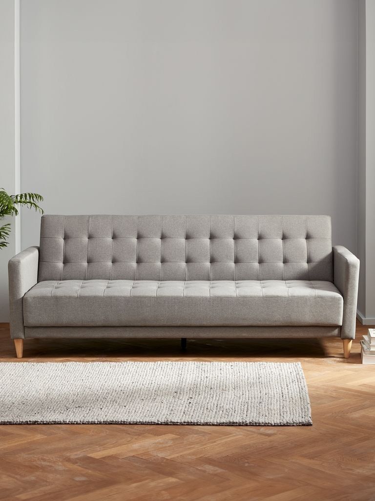 Sofa giường | FALSLEV | vải polyester | xám | R209xS85/108xC79cm