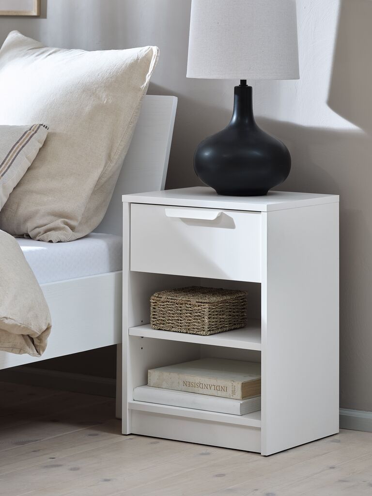 Tủ đầu giường | JENSLEV | gỗ công nghiệp | trắng | R41xS33xC57cm