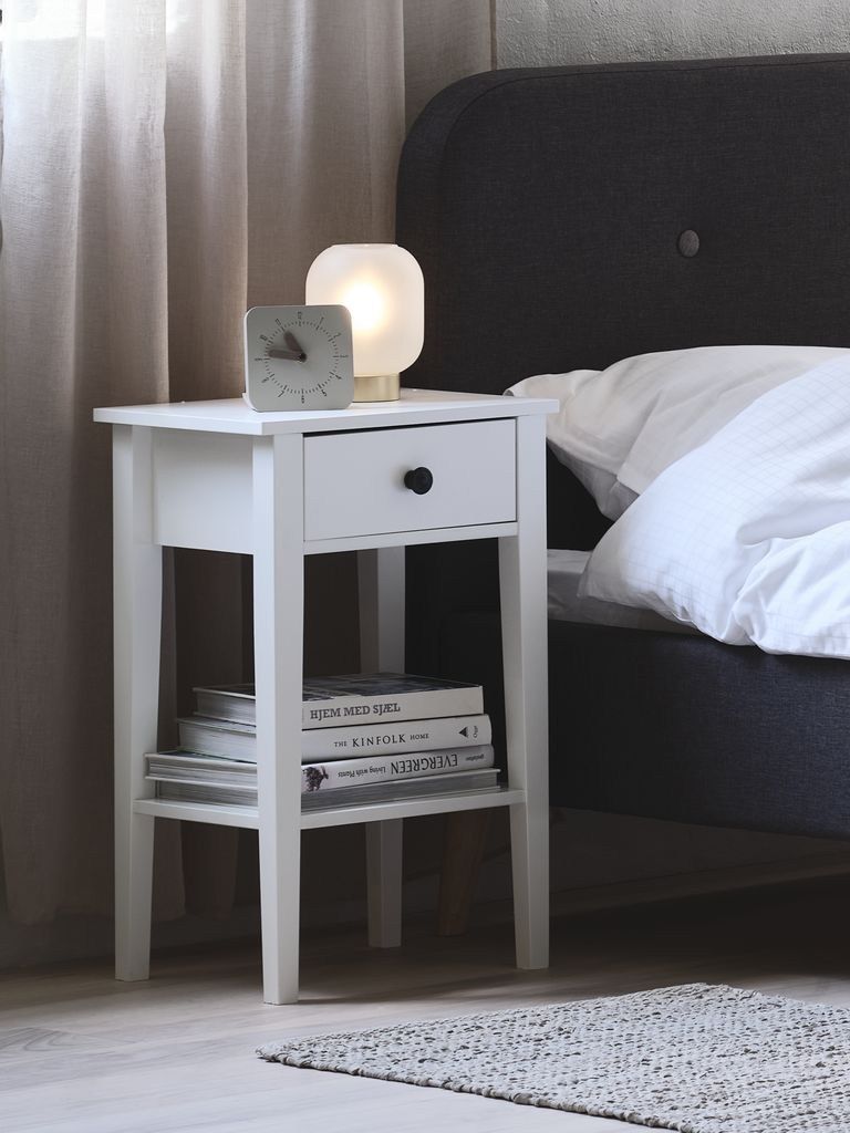 Tủ đầu giường | NORDBY | gỗ c&ocirc;ng nghiệp | trắng | R42xS32xC65cm