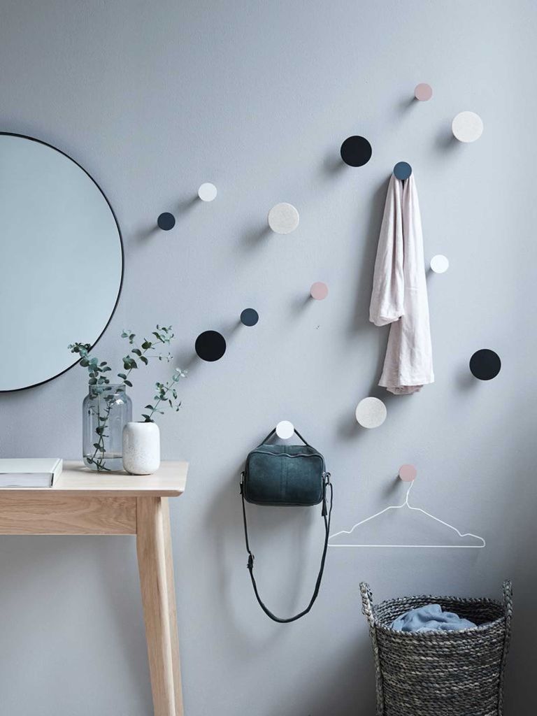 Bộ 3 móc treo quần áo | KELSTRUP | polyresin | nhiều màu | Ø5/7/8xS6cm