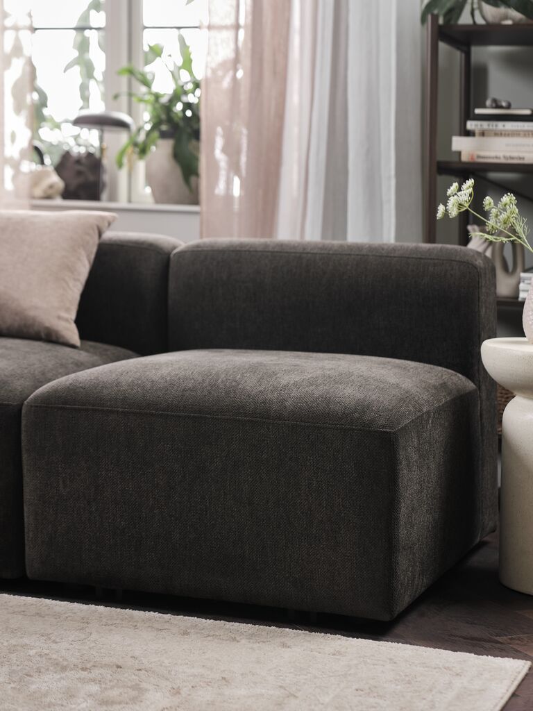 Module giữa | SKEJBY | vải polyester | n&acirc;u | R70xS92xC64cm