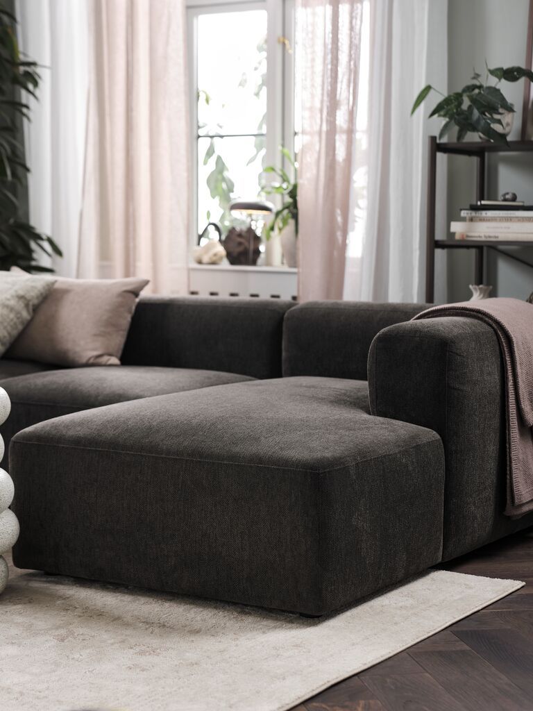 Module g&oacute;c phải | SKEJBY | vải polyester | n&acirc;u | R92xS155xC64cm