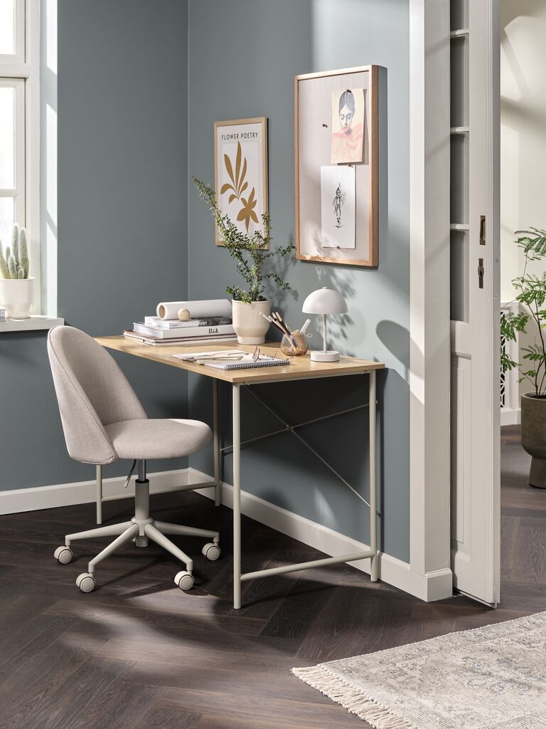 Bàn làm việc | VANDBORG | gỗ công nghiệp/kim loại | be | R60xD120xC75cm