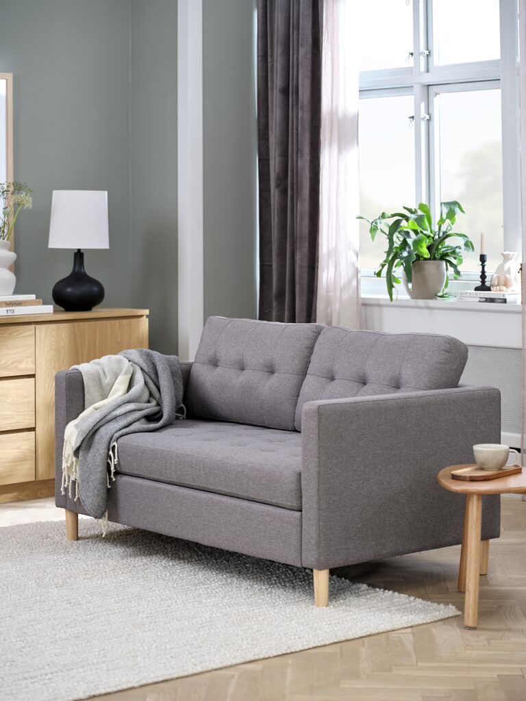 Sofa 2 chỗ | FALSLEV | vải polyester | xám | R152xS84xC78cm