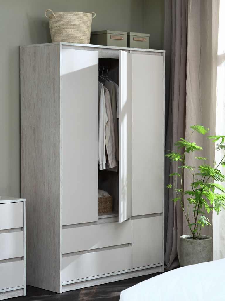 Tủ quần &aacute;o | BILLUND | gỗ c&ocirc;ng nghiệp | be | R119xS51xC193cm
