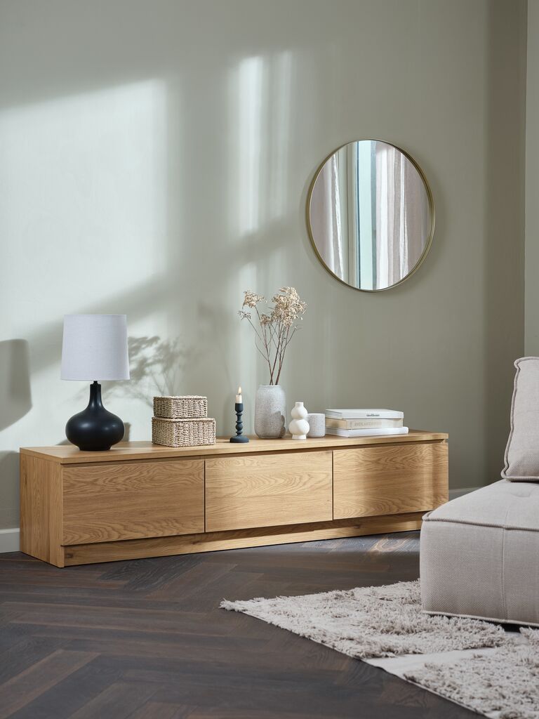 Kệ TV | LIMFJORDEN | gỗ công nghiệp | màu sồi | R182xS45xC42cm