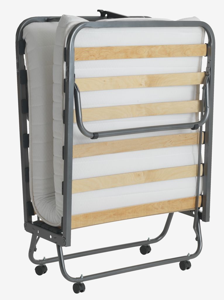 Giường gập | SYDALS | memory foam/thép | xám nhạt/ghi đậm | R80xD200cm