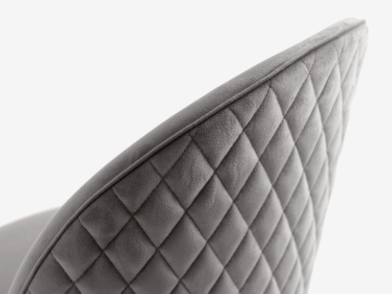 Ghế bàn ăn | KOKKEDAL | kim loại/vải polyester | xám/đen | R52xS53xC82cm