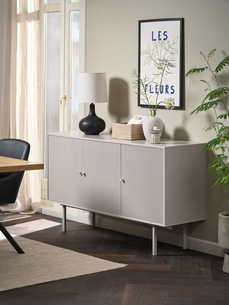 Tủ phòng ăn | OVTRUP | 3 cánh 2 ngăn | gỗ công nghiệp | be | R150xS45xC85cm