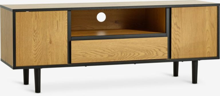 Kệ TV Odense gỗ công nghiệp màu sồi đen