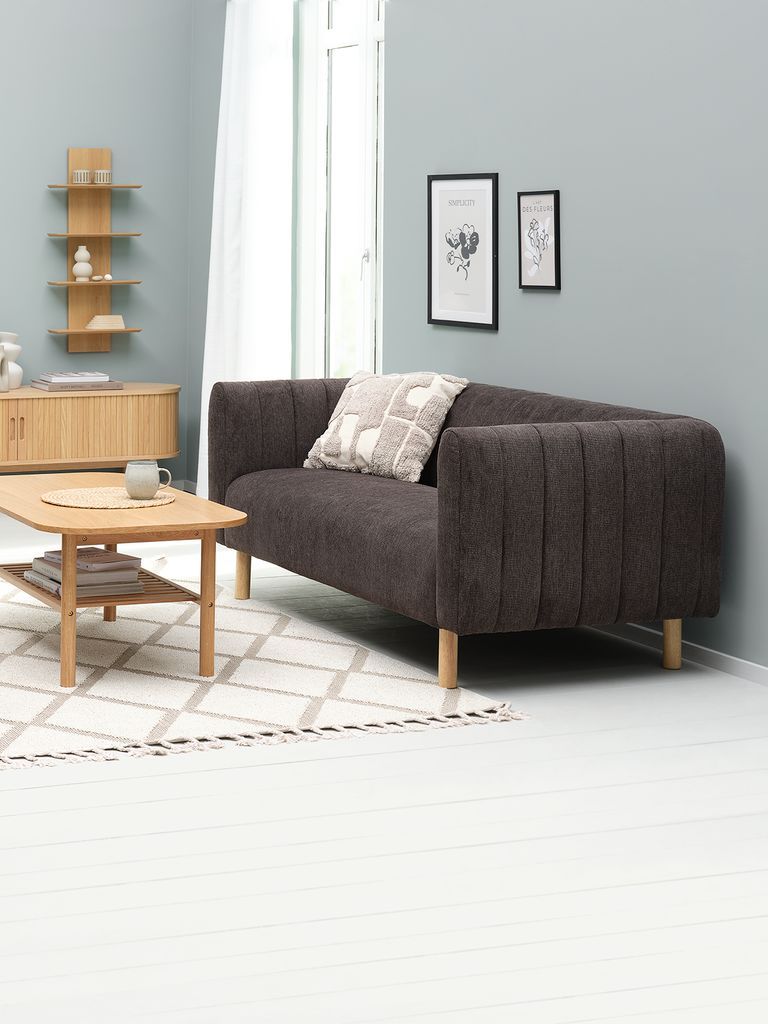 Sofa 2.5 chỗ | MAGLEBY | vải polyester | nâu đậm | R169xS88xC72cm
