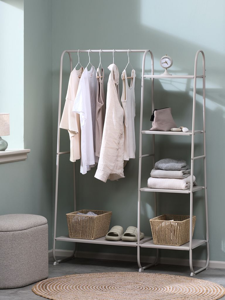 Kệ đa năng | RAVNKILDE | kim loại | vàng cát nhạt | R100xS40xC150cm