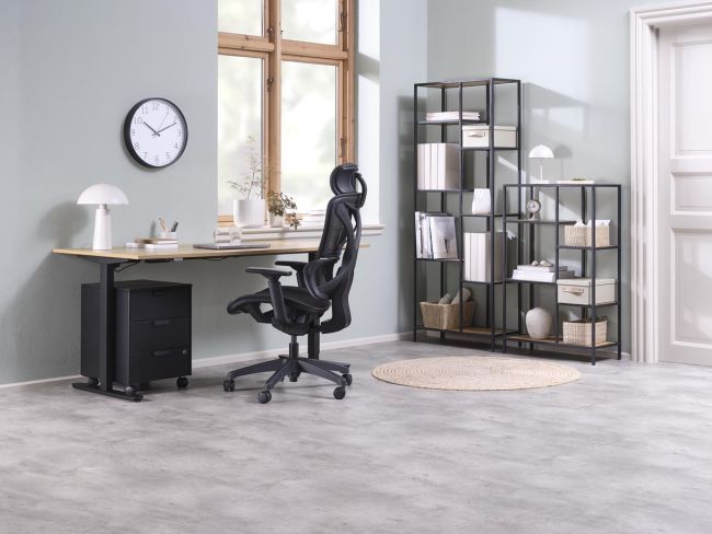 Ghế làm việc | VARPELEV | polyester mesh | đen | R72xS77xC116/126cm