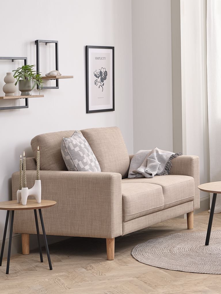 Sofa 2 chỗ | EGENSE | vải polyester | vàng cát | R142xS80xC80cm