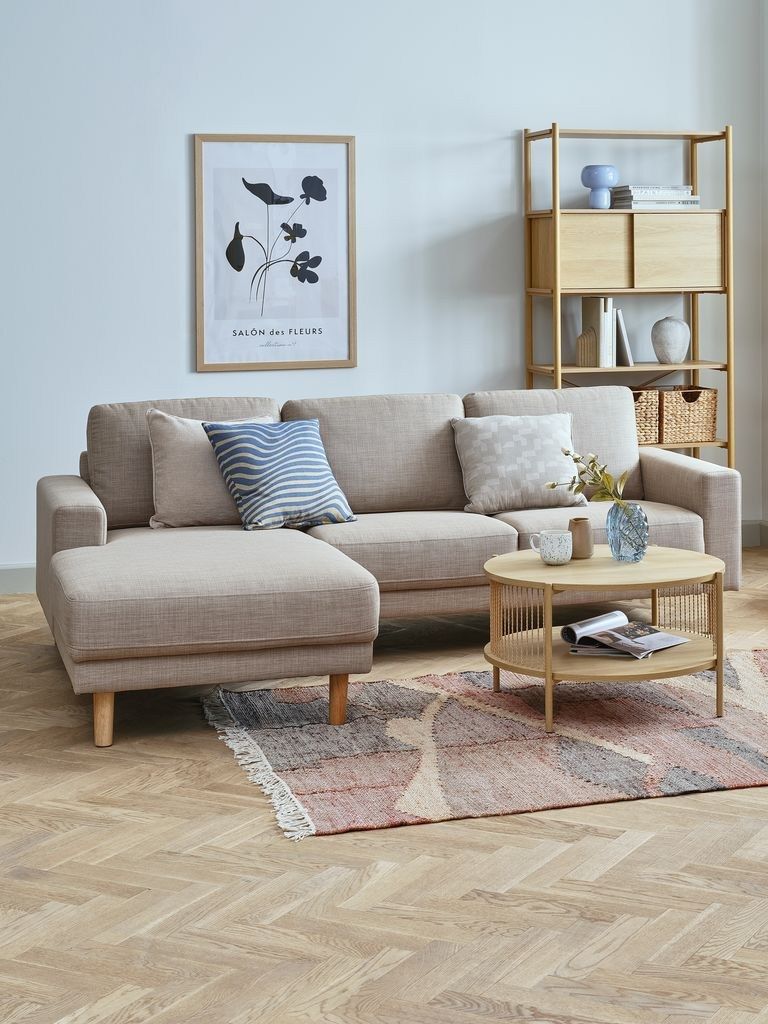Sofa góc trái | EGENSE | vải polyester | vàng cát | R228xS80/154xC80cm