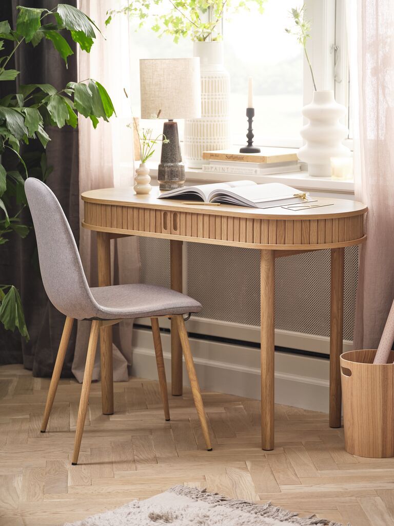 B&agrave;n trang tr&iacute; | LYNGVIG | veneer sồi/gỗ c&ocirc;ng nghiệp | m&agrave;u sồi | R110xS50xC76cm