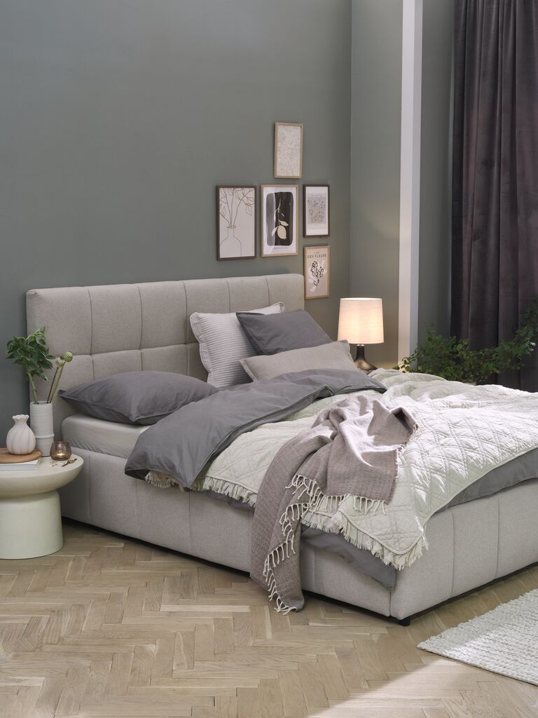 Giường | VEMMELEV | gỗ công nghiệp | be | R180xD200cm