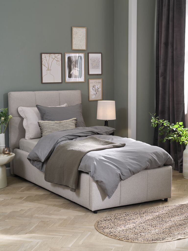 Giường đơn | VEMMELEV | gỗ công nghiệp | be | R90xD200cm