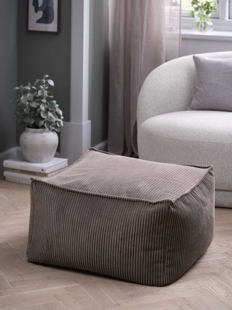 Ghế đôn | AARS/AGGER | vải polyester | màu nâu | R65xS65xC40cm