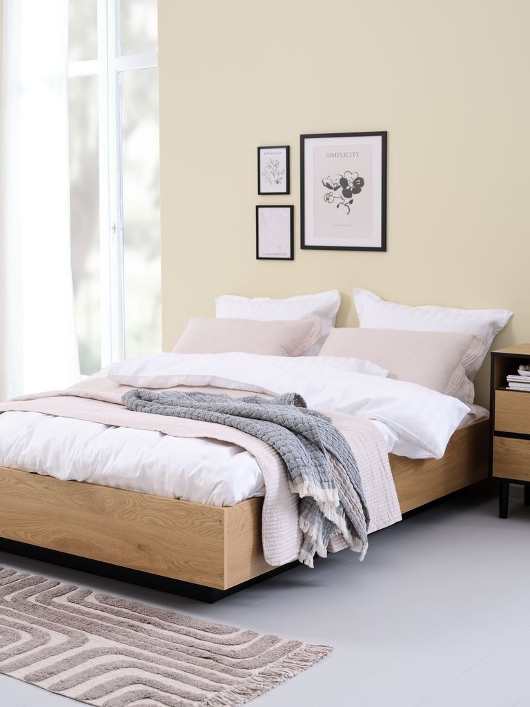 Giường | ELLINGE | gỗ công nghiệp | màu sồi | R160xD200cm