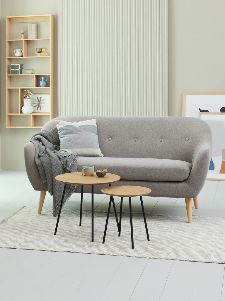 Sofa 2.5 chỗ | EGEDAL | vải polyester | xám nhạt | R170xS81xC78cm
