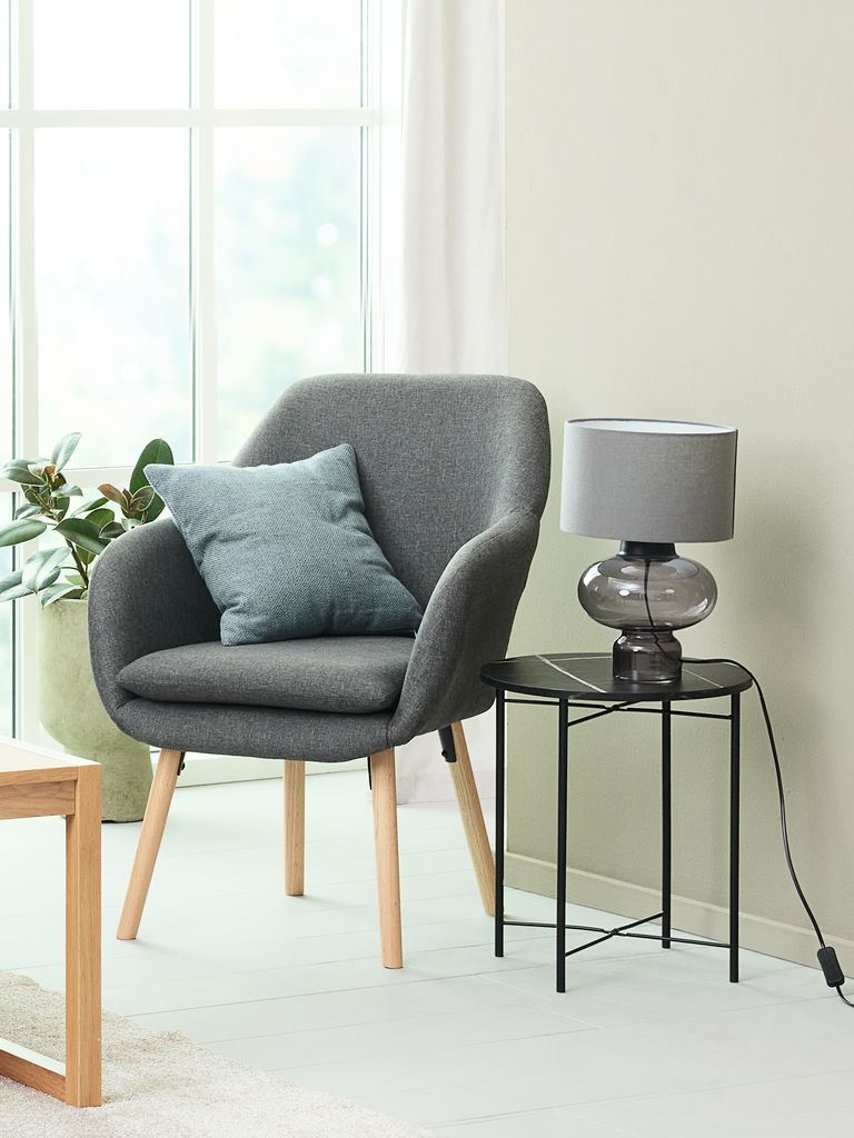 Bàn góc | TURUP | gỗ công nghiệp/thép | đen | Ø40xC45cm