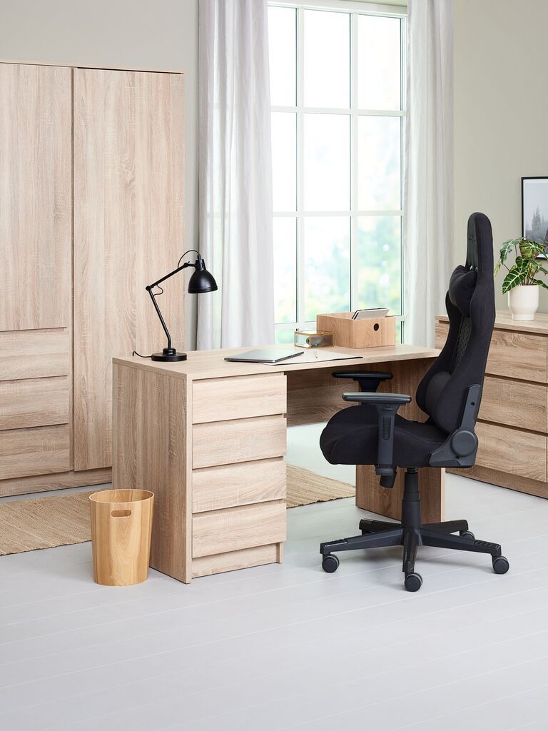 Bàn làm việc | LIMFJORDEN | gỗ công nghiệp | màu sồi nhạt | R60xD120xC76cm