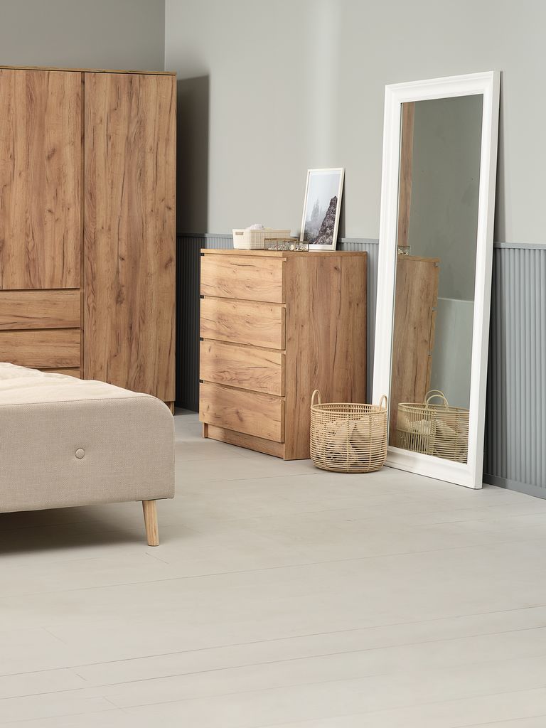 Tủ ngăn kéo 4 ngăn | LIMFJORDEN | gỗ công nghiệp | màu sồi | R81xS48xC101cm