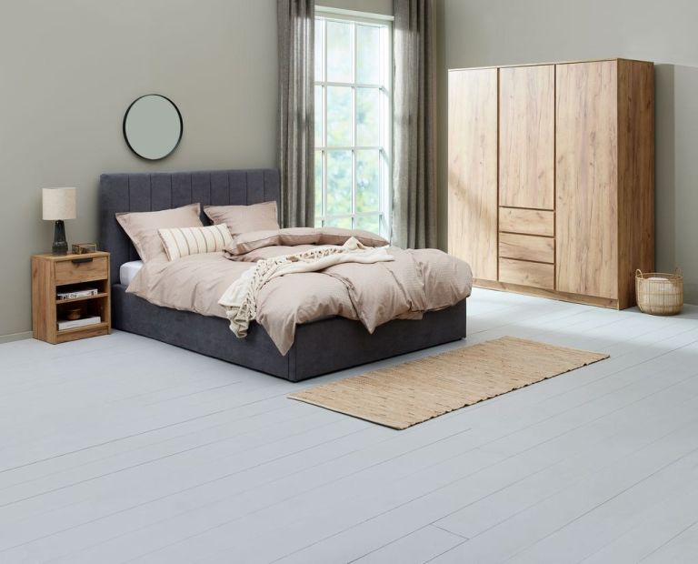 Tủ quần &aacute;o | LIMFJORDEN | gỗ c&ocirc;ng nghiệp | m&agrave;u sồi | R180xS58xC200cm