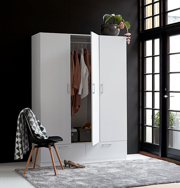 Tủ quần áo | ELLESTED | gỗ công nghiệp | trắng | R144xS50xC200cm