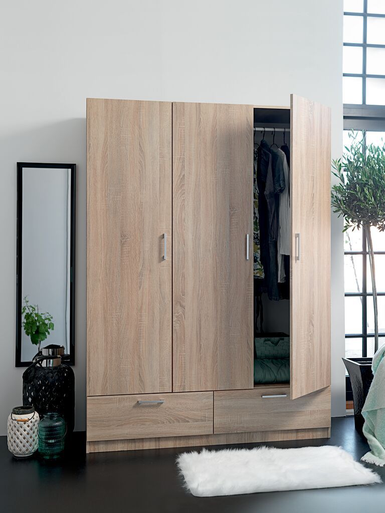 Tủ quần áo | ELLESTED | gỗ công nghiệp | màu sồi | R144xS50xC200cm