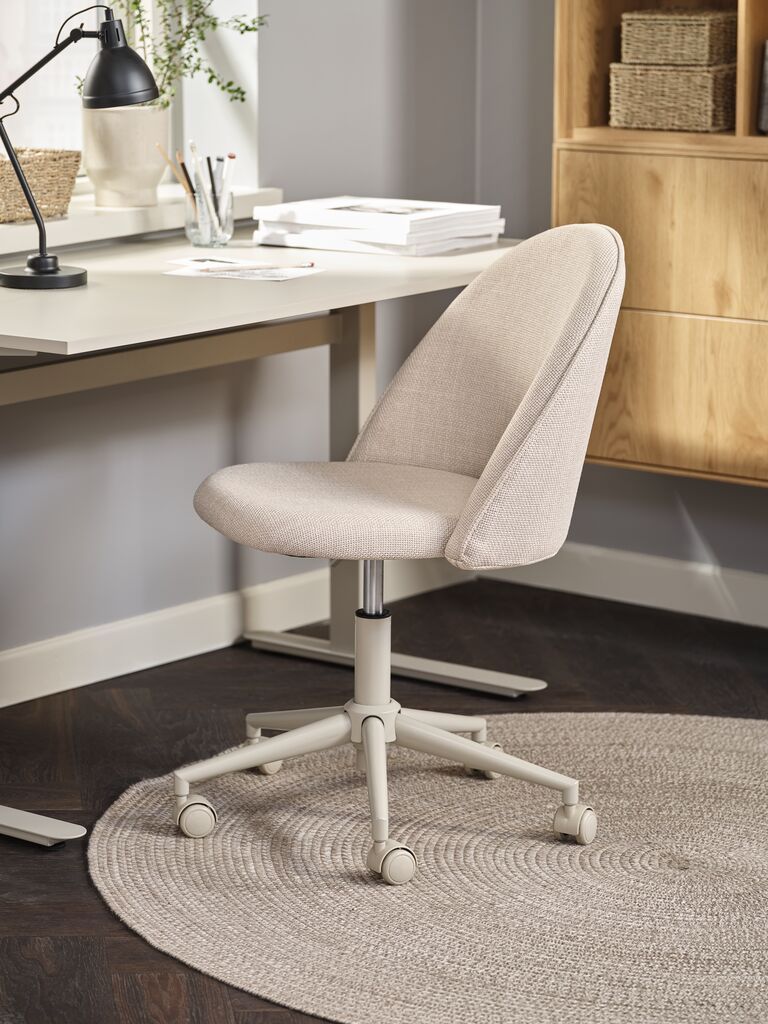 Ghế làm việc | KOKKEDAL | vải polyester | be | R54xS58xC80/93cm