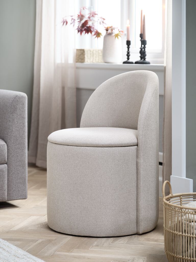 Ghế bành có hộc | ODDUM | vải polyester | be | R58xS58xC80cm