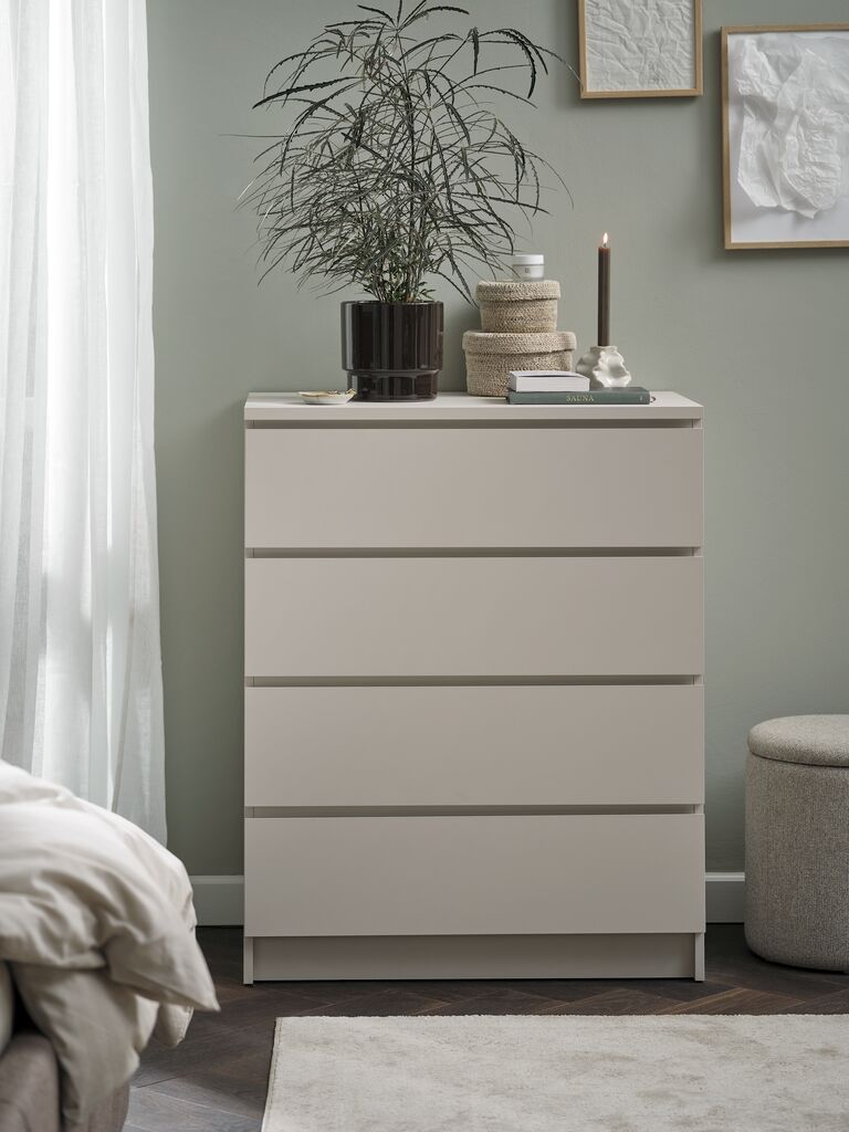 Tủ ngăn k&eacute;o 4 ngăn | LIMFJORDEN | gỗ c&ocirc;ng nghiệp | be | R81xS48xC101cm