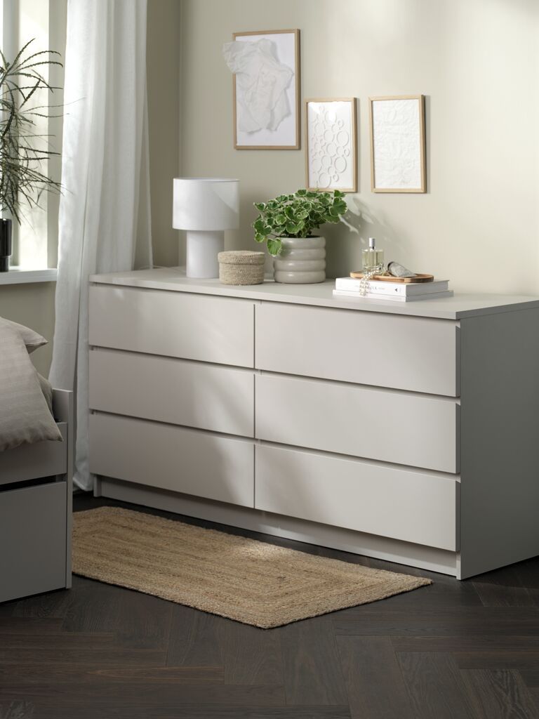 Tủ ngăn k&eacute;o 6 ngăn | LIMFJORDEN | gỗ c&ocirc;ng nghiệp | be | R161xS48xC79cm