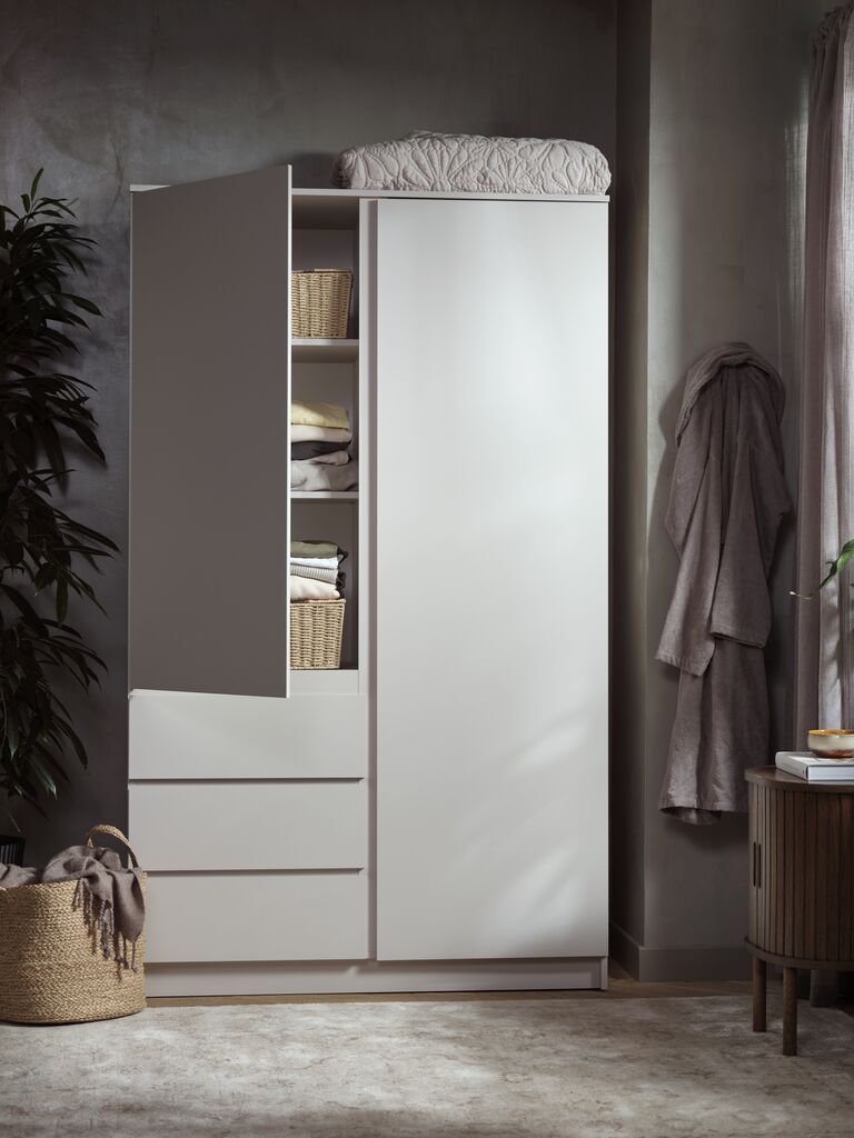 Tủ quần &aacute;o | LIMFJORDEN | gỗ c&ocirc;ng nghiệp | m&agrave;u be | R120xS58xC200cm