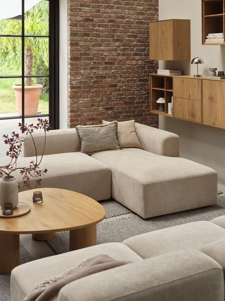 Module góc trái | SKEJBY | vải polyester | vàng cát | R123xS92xC64cm