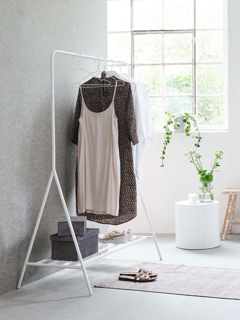 Giá treo quần áo | LYNGDAL | thép | trắng | R110xS55xC155cm