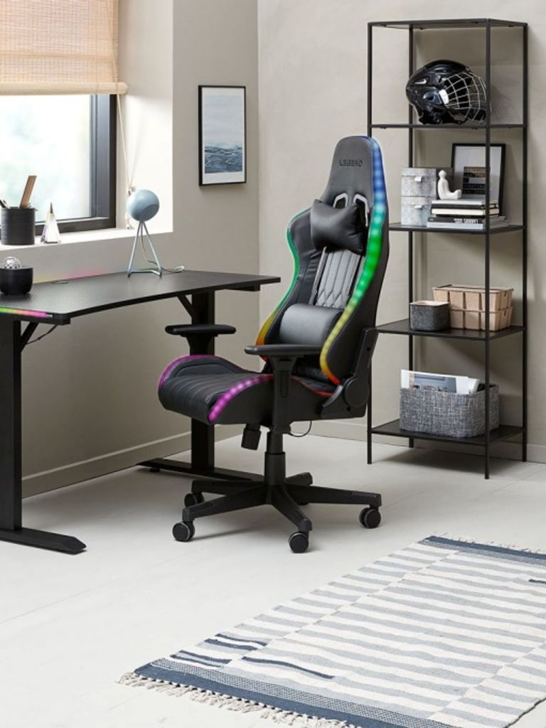 Ghế gaming | RANUM | da PU | đen | R70xS70xC126/136cm