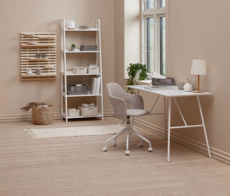 Ghế làm việc | REERSLEV | vải polyester | vàng cát/trắng | R51xS59xC78/82cm