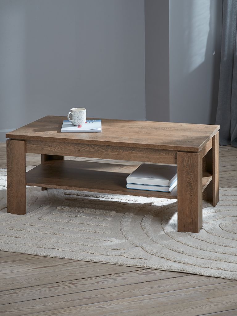 Bàn cafe | VEDDE | gỗ công nghiệp | màu sồi đậm | R60xD110xC45cm