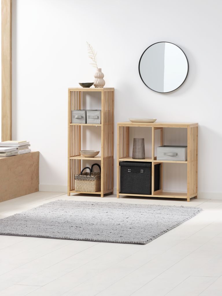 Kệ sách 2 tầng | BALLUM | tre | màu tự nhiên | R72xS32xC74cm