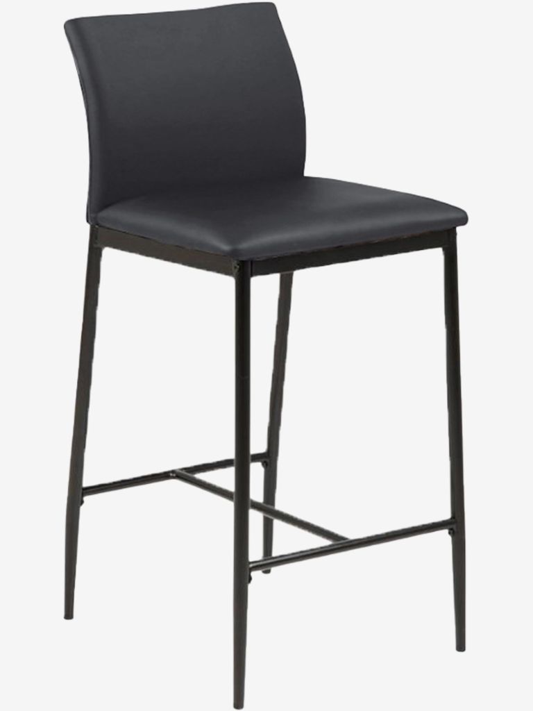 Ghế đảo bếp | DEMINA | da PU/kim loại | đen | R41xS48.5xC90.5cm