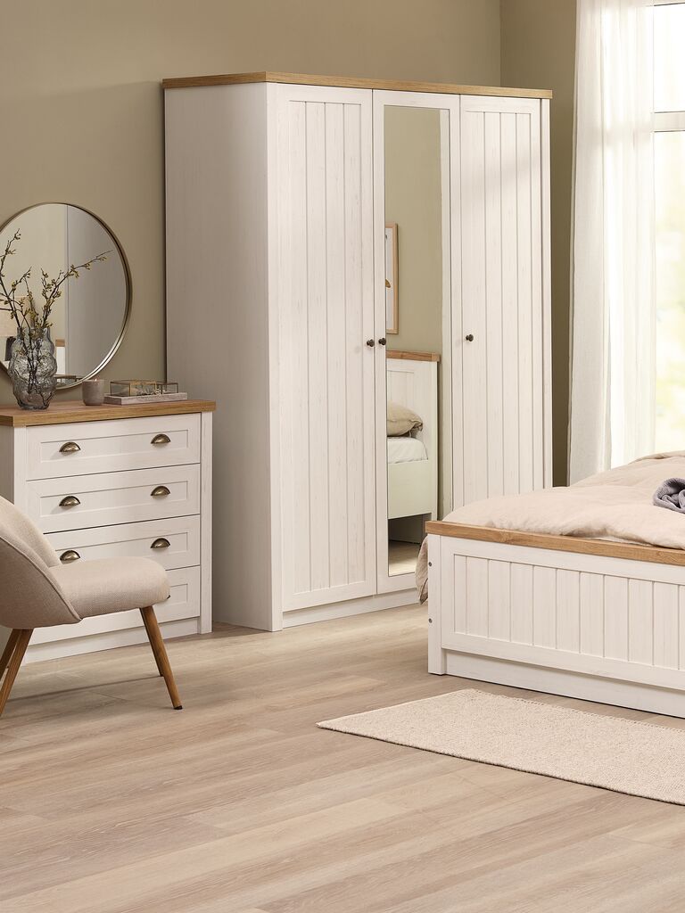 Tủ quần áo | MARKSKEL | gỗ công nghiệp | màu sồi/trắng | R162xS61xC210cm