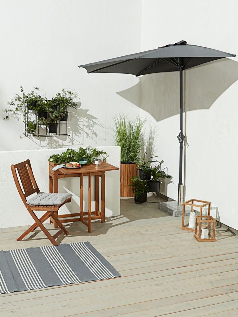 Chân đế dù ngoài trời | AMMERUD | inox/đá | xám |  R28xD45xC8cm