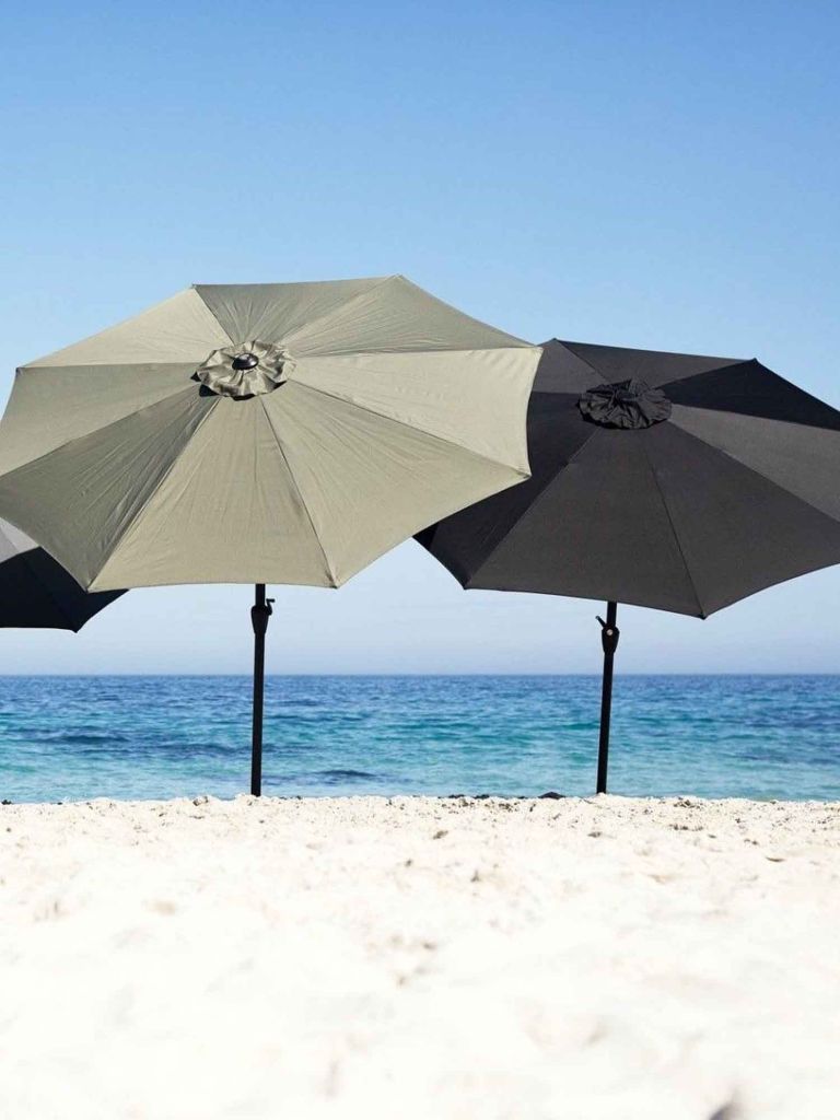 Dù ngoài trời nghiêng | AGGER | vải polyester/thép | màu khaki | Ø300cm